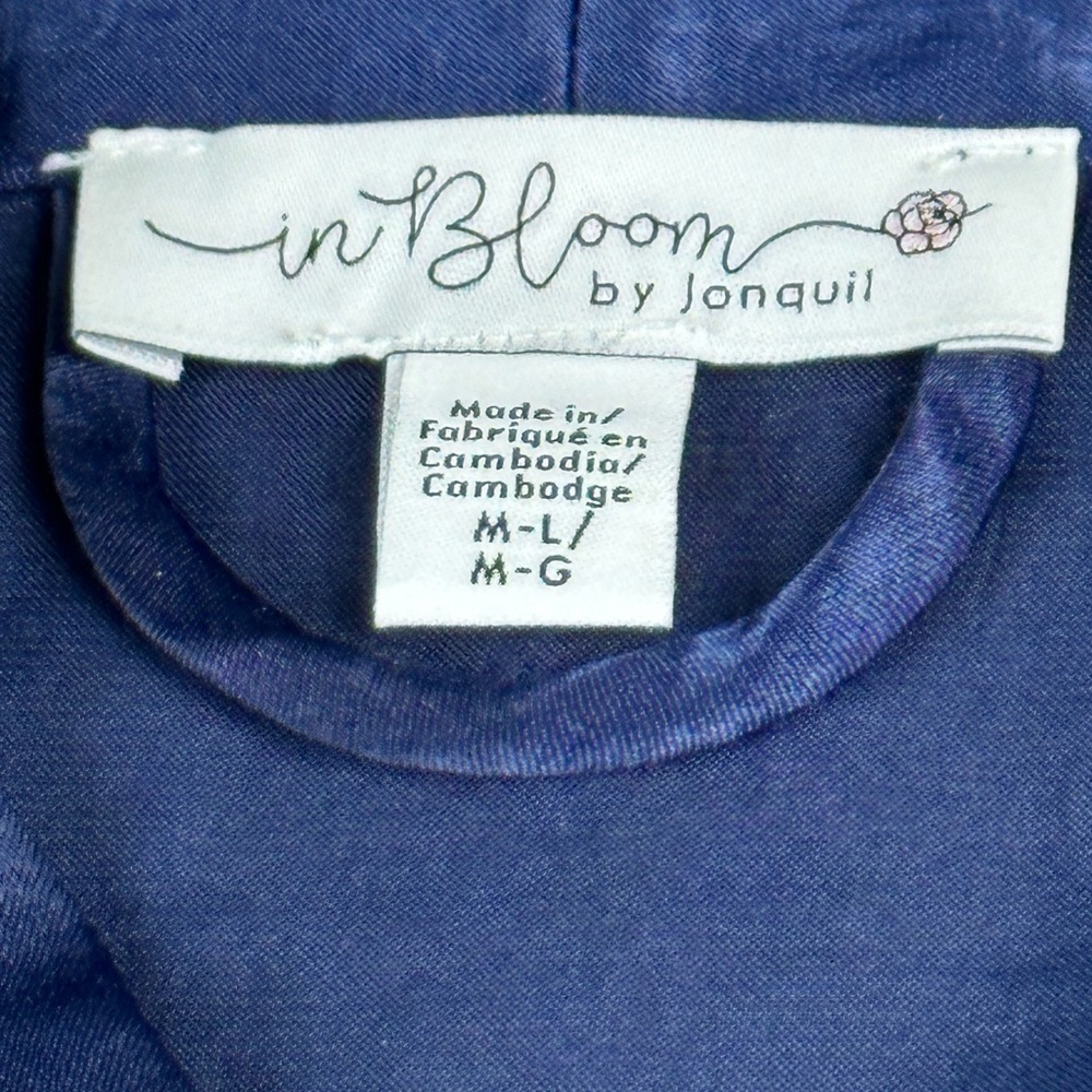 In Bloom Sleep Robe Navy Blue Size M/L - Picture 4 of 6